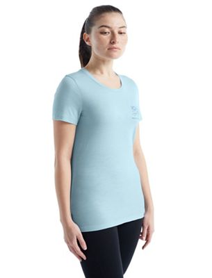 Icebreaker Women's Tech Lite II SS Scoop Tee - Canopy Camper - Small - Haze product image