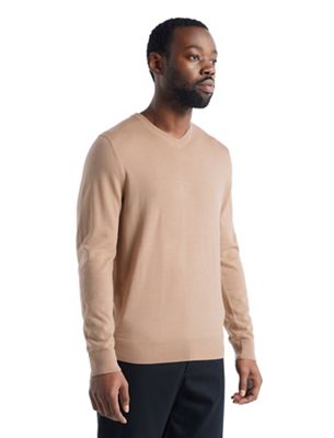 Icebreaker Men's Wilcox LS V Neck Sweater - Medium - Praline product image