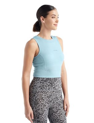 Icebreaker Women's ZoneKnit Cropped Bra-Tank - Small - Haze product image