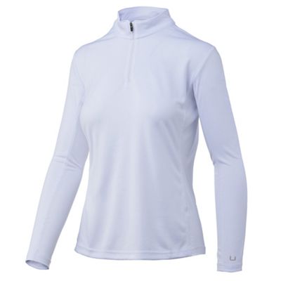 Huk Women's Icon X 1/4 Zip Top - Small - White product image