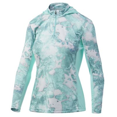 Huk Women's Icon X Mossy Oak Fracture Hoodie - Medium - Mossy Oak Seafoam product image