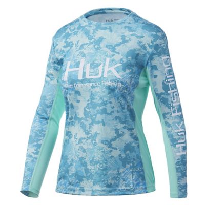 Huk Women's Icon X Tide Change LS Top - Large - Seafloor product image