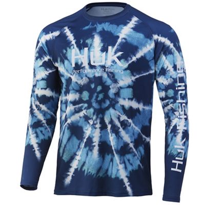 Huk Men's Spiral Dye Pursuit - Large - Deep Ocean Blue product image