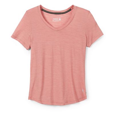 Smartwool Women's Merino Sport 120 V-Neck SS Tee - XL - Light Mahogany Heather product image