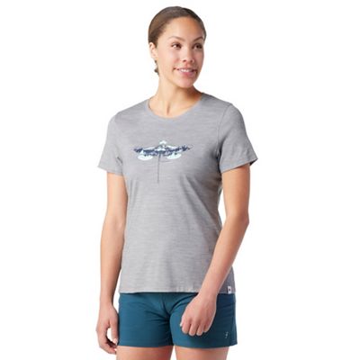 Smartwool Women's Merino Sport 150 Dragonfly Summit SS Graphic Tee - Medium - Light Grey Heather product image