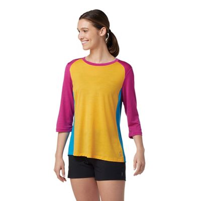 Smartwool Women's Merino Sport 120 Mountain Bike 3/4 Sleeve Tee - XS - Mango Sorbet Heather product image