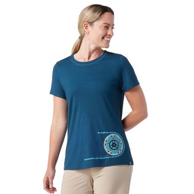 Smartwool Women's Merino Sport 150 Crankset SS Graphic Tee - Small - Twilight Blue product image