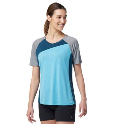 Smartwool Women's Merino Sport 120 Mountain Bike SS Tee - Small - Ocean Spray Heather product image