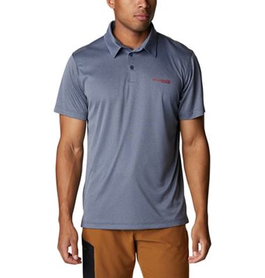 Columbia Men's Terminal Tackle Heather Polo - Medium - Carbon Heather / Red Spark Logo product image