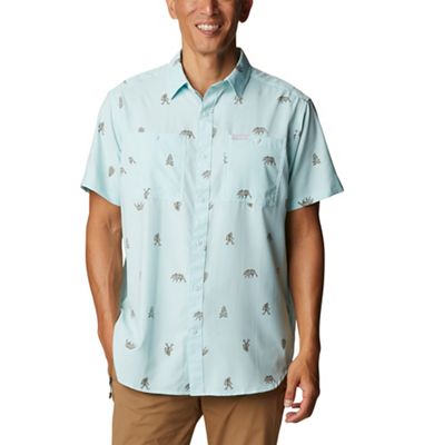 Columbia Men's Utilizer Printed Woven SS Shirt - Large - Icy Morn Camp Social product image