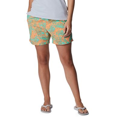 Columbia Women's Super Backcast 5 Inch Water Short - Large - Electric Turquoise Hawaiian Throwback product image