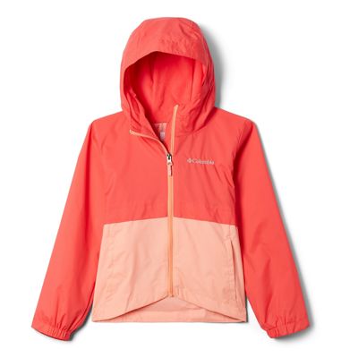 Columbia Girls' Rain-Zilla Jacket - XL - Red Hibiscus / Coral Reef product image