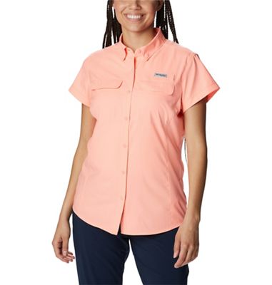 Columbia Women's Skiff Guide SS Woven Top - Large - Tiki Pink product image