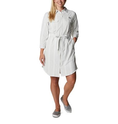 Columbia Women's Sun Drifter Woven Dress - Small - Cool Grey Stripe product image