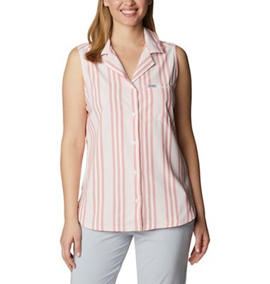 Columbia Women's Sun Drifter Woven Sleeveless Top - Medium - Red Spark Stripe product image