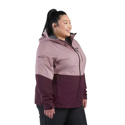Outdoor Research Women's Aspire II Rain Jacket - Plus - 1X - Moth / Elk product image