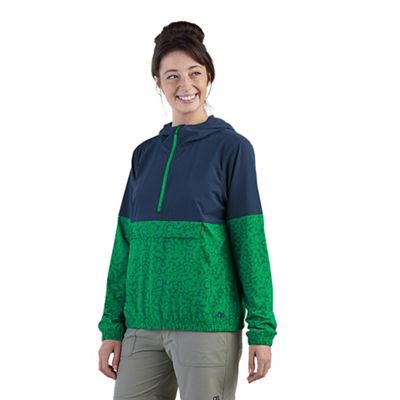 Outdoor Research Women's Ferrosi Anorak - Small - Naval Blue / Sprout product image