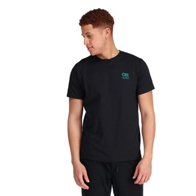 Outdoor Research Men's Lockup Chest Logo T-Shirt - XL - Black / Deep Lake product image