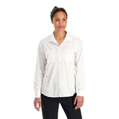 Outdoor Research Women's Way Station LS Shirt - Large - Snow product image