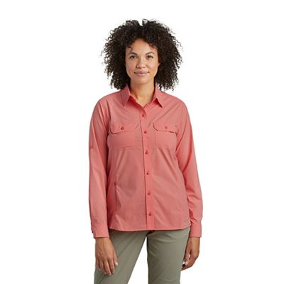 Outdoor Research Women's Way Station LS Shirt - XS - Guava Heather product image