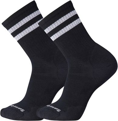 Smartwool Men's Athletic Targeted Cushion Stripe Crew Sock - 2 Pack - Medium - Black product image