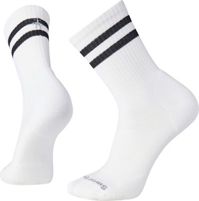 Smartwool Men's Athletic Targeted Cushion Stripe Crew Sock - Large - White / Black product image