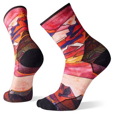 Smartwool Men's Athlete Edition Run Printed Crew Sock - Large - Tandoori Orange product image