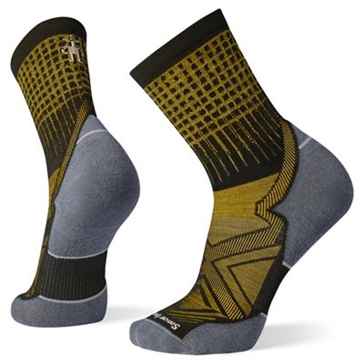 Smartwool Men's Run Targeted Cushion Pattern Mid Crew Sock - Large - Black product image