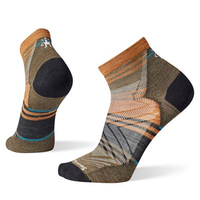 Smartwool Men's Run Zero Cushion Ankle Pattern Sock - Medium - Black product image