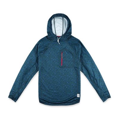 Topo Designs Men's River Hoodie - Medium - Blue Terrazzo product image