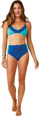 Carve Designs Women's Tamarindo Colorblock Top - Medium - Royal Blue with Ceramic product image