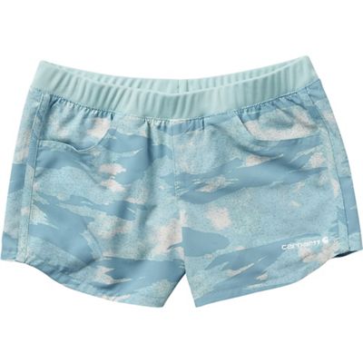 Carhartt Girls' Lightweight Camo Ripstop Work Short - 12 - Teal Blind Fatigue Camo product image