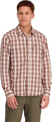 Simms Men's Big Sky LS Shirt - Large - Clay / Hickory Plaid product image