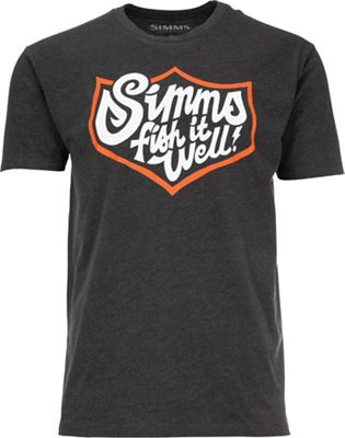 Simms Men's Fish It Well Badge T-Shirt - Large - Charcoal Heather product image