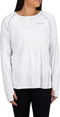 Simms Women's SolarFlex LS Crewneck - Large - Lily Pad White product image