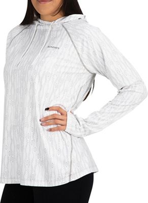 Simms Women's SolarFlex Printed Hoody - XL - Lily Pad White product image