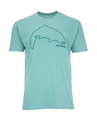 Simms Men's Trout Outline T-Shirt - Medium - Oil Blue Heather product image