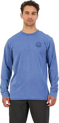 Mons Royale Men's Icon Garment Dyed LS Tee - XL - Washed Denim product image