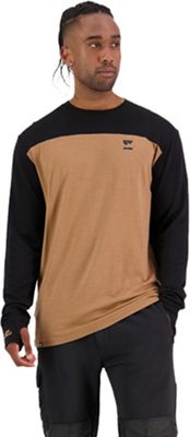 Mons Royale Men's Yotei LS T-Shirt - Large - Black / Toffee product image