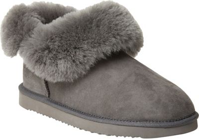 Fireside by Dearfoams Women's Perth Genuine Shearling Foldover Boot Sl - 7 - Grey product image