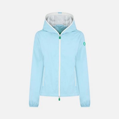 Save The Duck Women's Stella Hooded Rain Jacket - Small - Ozone Blue product image