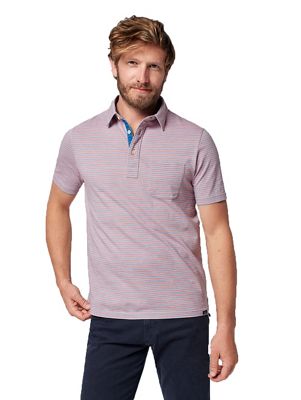 Faherty Men's Indigo SS Polo - XL - Salt Wash Pink product image