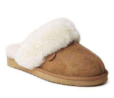 Fireside By Dearfoams Women's Sydney Water Resistant Genuine Shearling - 10 - Chestnut product image