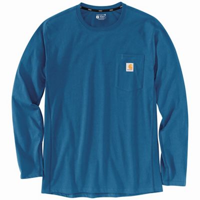 Carhartt Men's Force Relaxed Fit Midweight LS Pocket T-Shirt - Medium Regular - Marine Blue product image