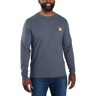 Carhartt Men's Relaxed Fit Heavyweight LS Pocket Crafted Graphic T-Shi - Small Regular - Bluestone product image