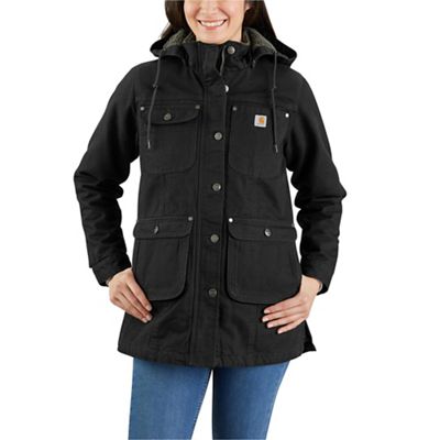 Carhartt Women's Loose Fit Washed Duck Insulated Coat - Medium - Black product image