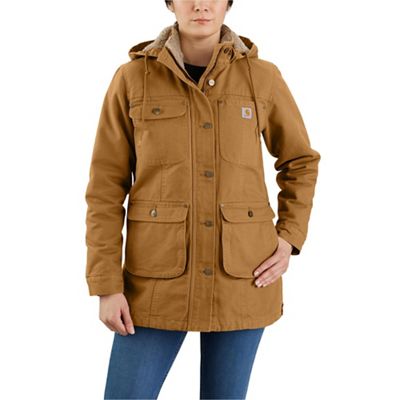 Carhartt Women's Loose Fit Washed Duck Insulated Coat - XL - Carhartt Brown product image