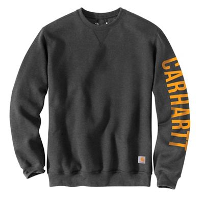 Carhartt Men's Loose Fit Midweight Crewneck Logo Sleeve Graphic Sweats - XXL Regular - Carbon Heather product image