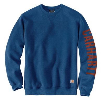 Carhartt Men's Loose Fit Midweight Crewneck Logo Sleeve Graphic Sweats - Medium Regular - Lakeshore Heather product image