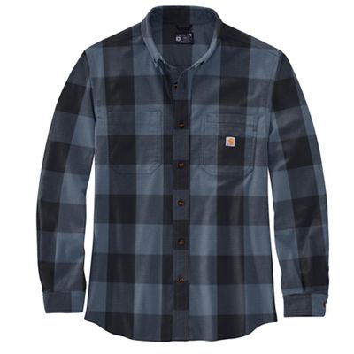 Carhartt Men's Rugged Flex Relaxed Fit Midweight Flannel LS Plaid Shir - Small Regular - Navy product image